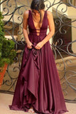 Simple A Line Long Prom Dresses, Royal Blue Long Evening Dress MP03