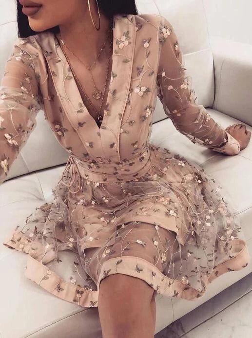 Long Sleeve V-neck Prom Dresses Short Homecoming Dress GM10