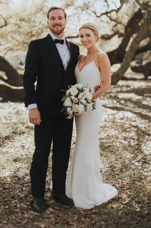 simple bridal gown mermaid spaghetti straps backless wedding dress