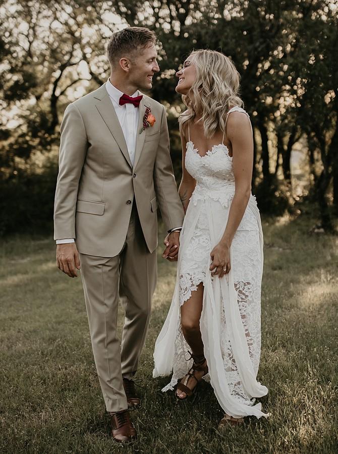 Spaghetti Straps Backless Sheath Lace Beach Wedding Dress PW67