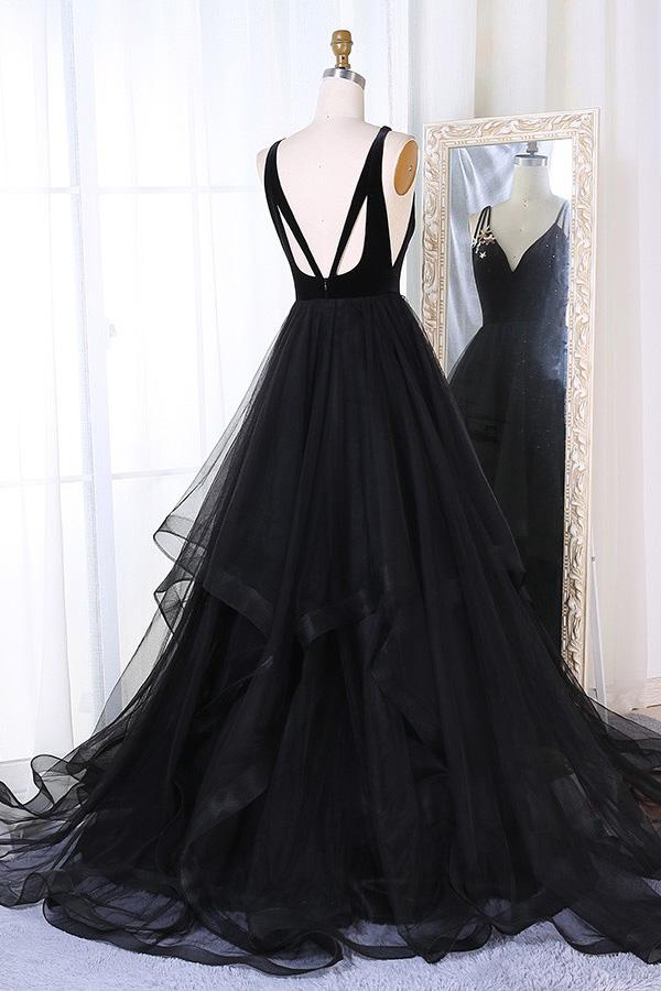 a line sequins tulle prom dress star sequins evening dress with tiered