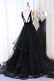 a line sequins tulle prom dress star sequins evening dress with tiered