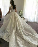Ball Gown Straps Sweetheart Wedding Dresses Lace Appliques Bridal Dresses PW102