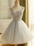 Princess Tulle Graduation Dresses Short Homecoming Dress With Beading GM16