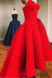 red short graduation dresses sweetheart high low prom dress