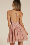 pink short homecoming dresses backless cocktail party dress