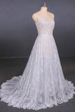 Spaghetti Straps Lace Wedding Dresses Backless Beach Bridal Dresses PW113