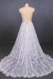 Spaghetti Straps Lace Wedding Dresses Backless Beach Bridal Dresses PW113
