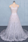 Spaghetti Straps Lace Wedding Dresses Backless Beach Bridal Dresses PW113