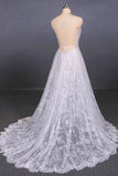 Spaghetti Straps Lace Wedding Dresses Backless Beach Bridal Dresses PW113