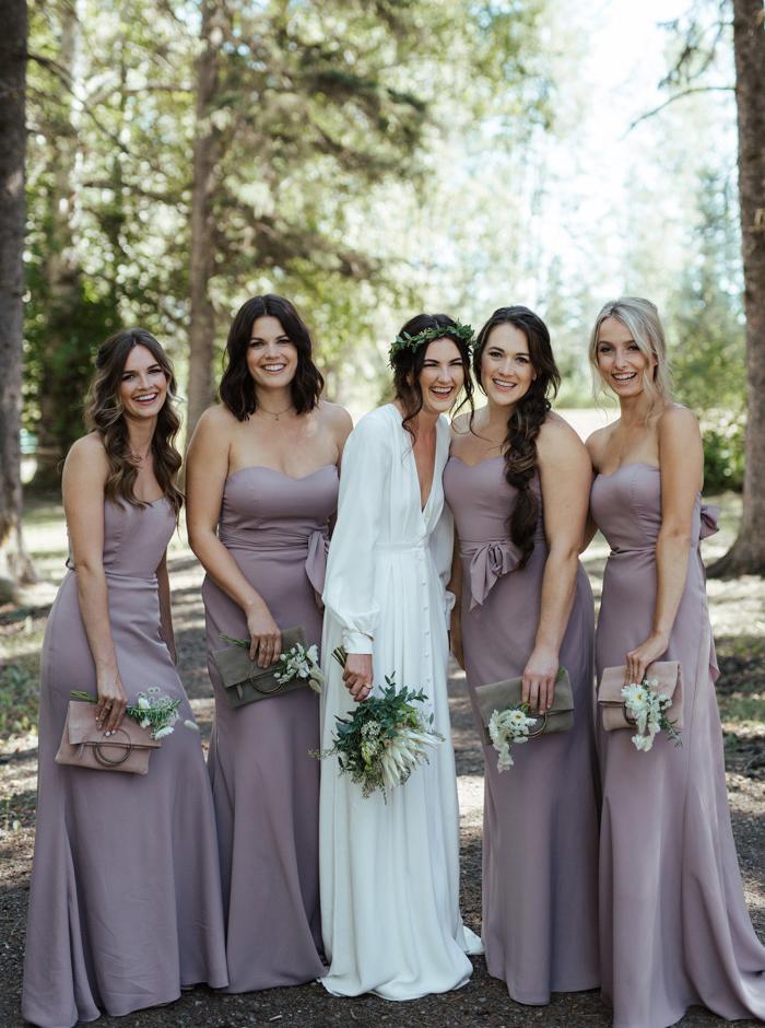 Sweetheart Lilac Mermaid Bridesmaid Dresses with Bowknot PB31