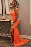 new sequin strapless long prom dresses mermaid split party dresses