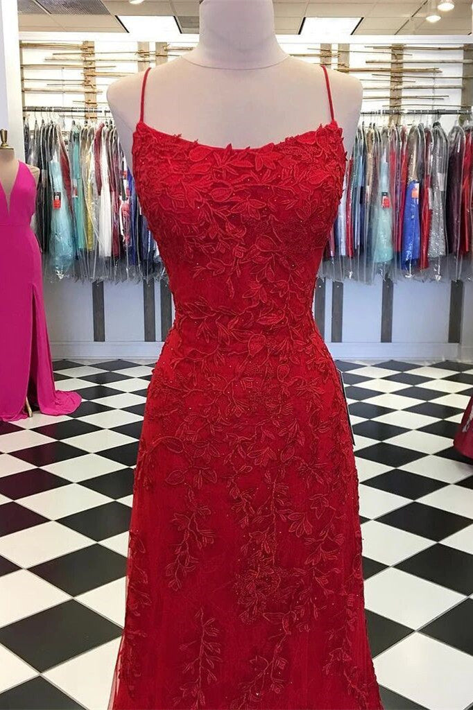 mermaid backless burgundy prom dress lace appliques evening gown