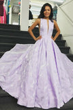a line bateau sleeveless lilac floral satin prom graduation dress