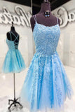 lace applique a line homecoming dress short prom dress