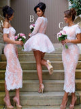 multi styles sheath bridesmaid dresses lace short bridesmaid dresss