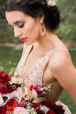 a line sequins bodice backless bridesmaid dress with bowknot