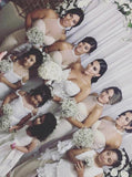 Halter Mermaid Floor-Length Bridesmaid Dresses with Split PB10