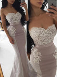 Sweetheart Mermaid Bridesmaid Dresses with Appliques Beading PB64