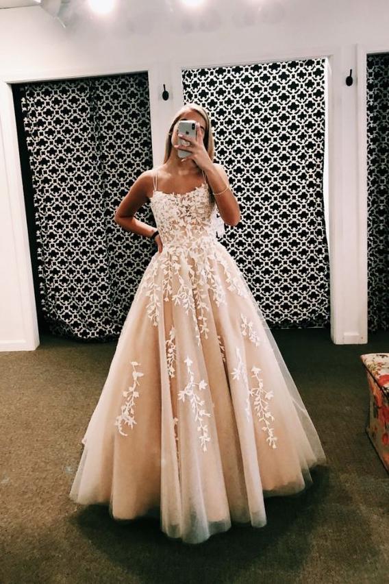 Appliques long evening prom dresses, custom party dresses mg170
