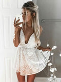 spaghetti straps deep v neck lace pleat homecoming party dress