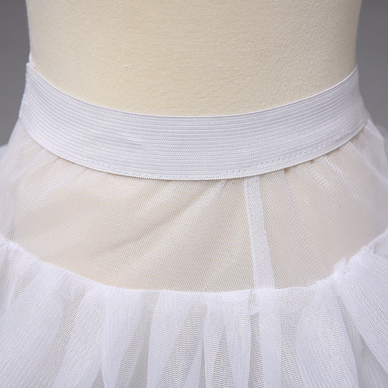 Double Lotus Leaf Flower Girl Dress Petticoat, Children's Short Pettiskirt WP18