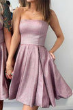 strapless sparkle short prom homecoming dress party dress