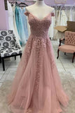 Off Shoulder Sweetheart Appliqued Long Prom Dresses, Long Evening Dress MP146