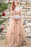 a line sweetheart 3d butterfly appliques prom dress long formal gown