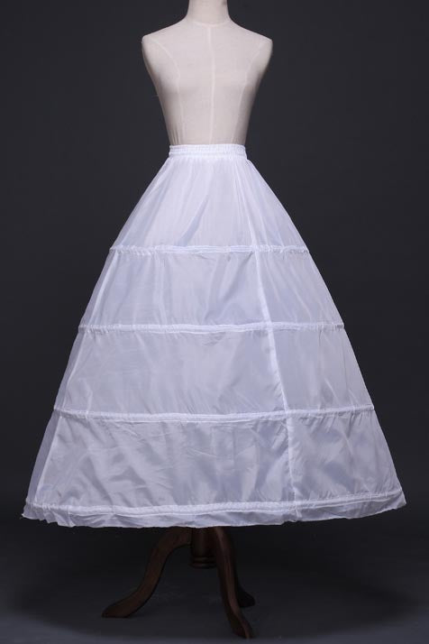 A-Line 4 Tier Floor Length Wedding Slips Petticoats With Elastic Waist WP10