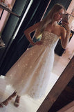 sparkly sequins homecoming dress starry night short wedding gown