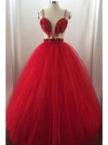 Sexy Sheer Burgundy Tulle Long Prom Dresses With Applique Beading MP143