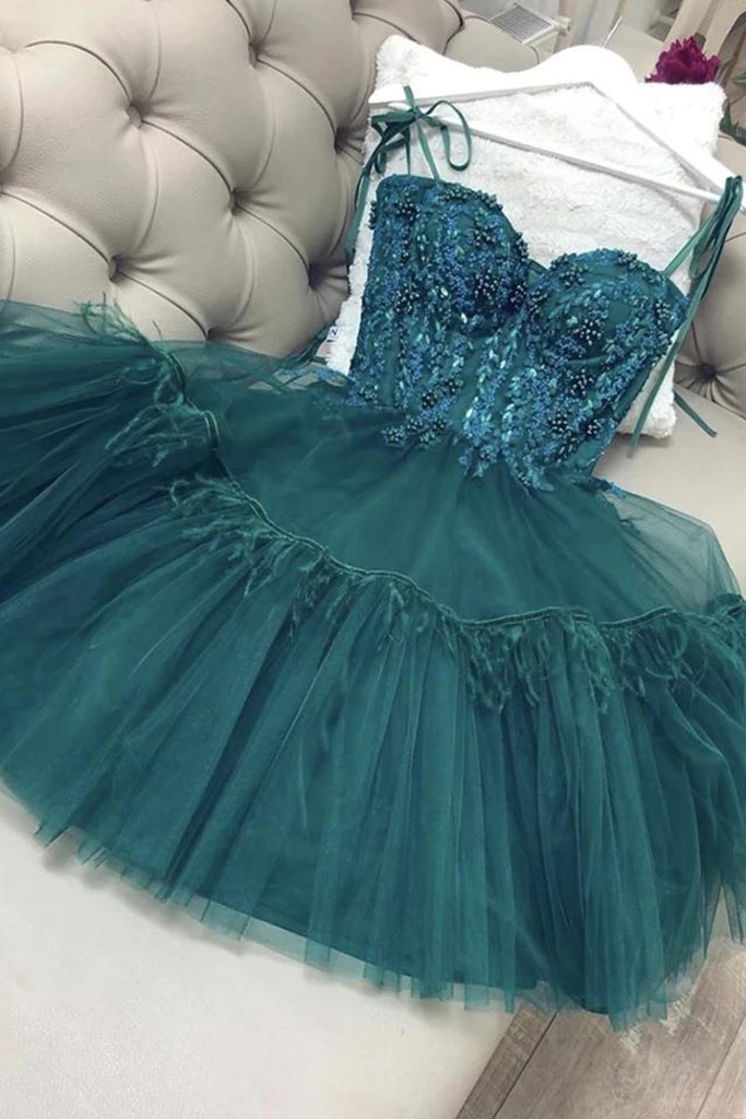 beaded short dark green homecoming dress gorgeous short prom dress