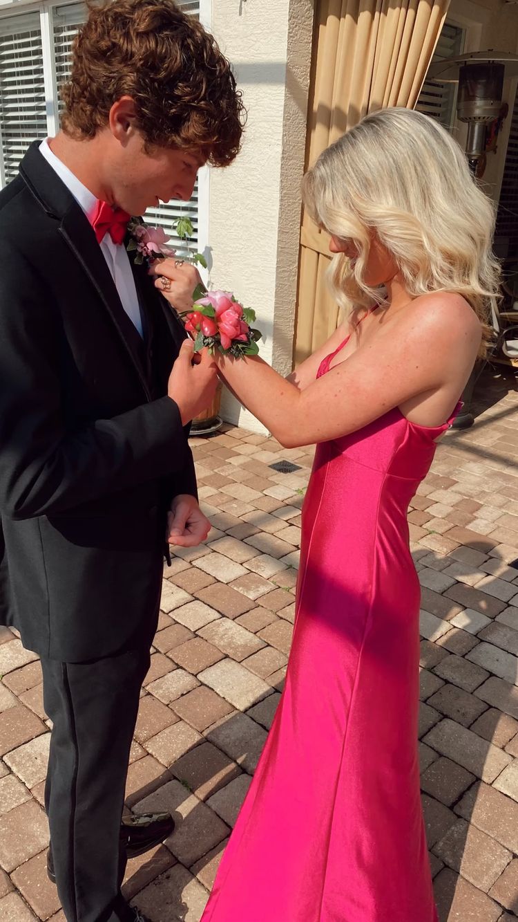 simple spaghetti straps ruched sleeveless hot pink mermaid prom dresses