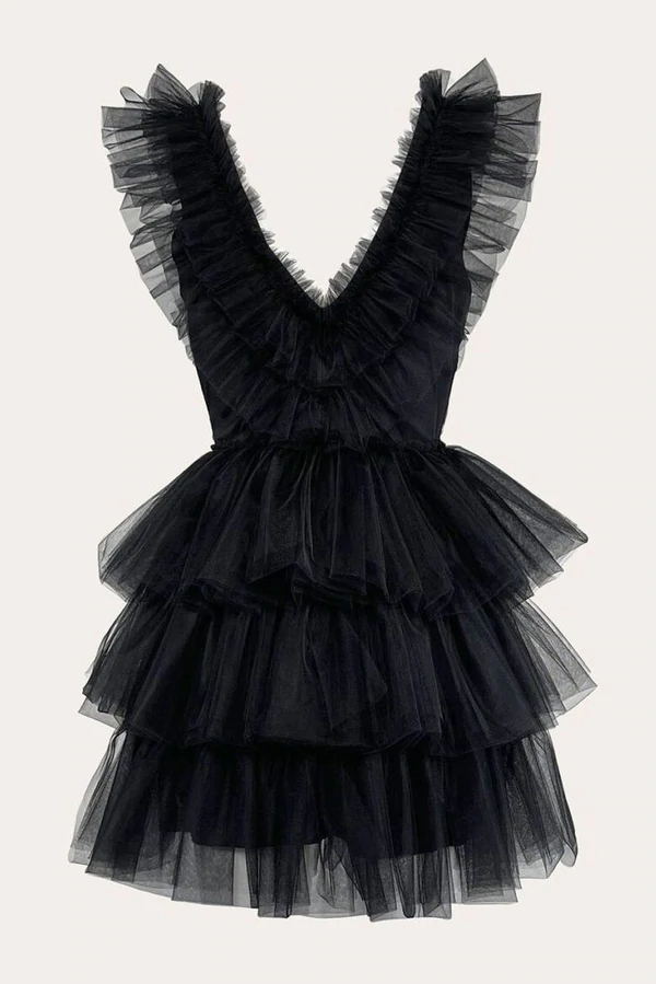 hot pink homecoming dress tiered tulle short prom party dress