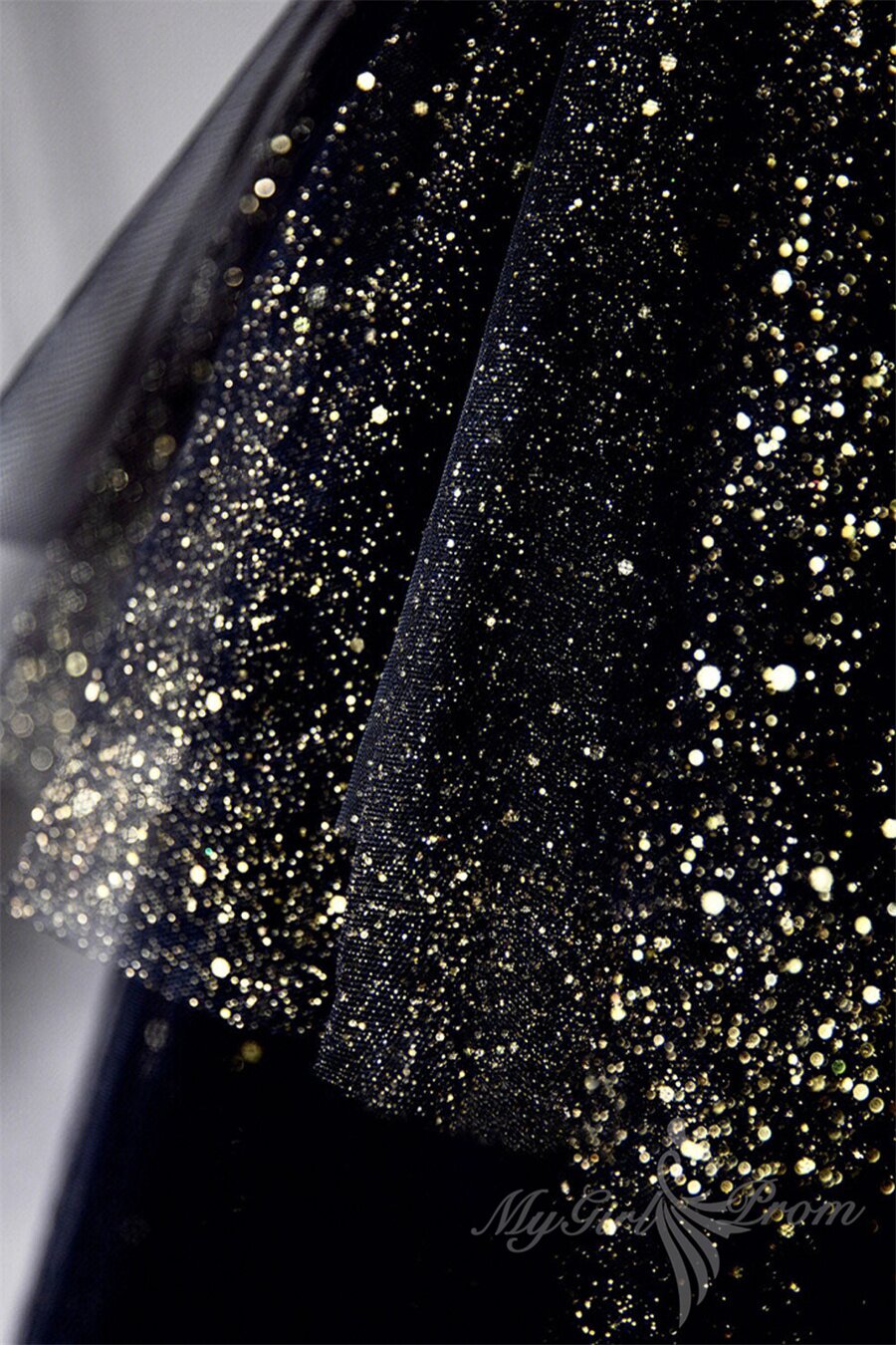 black sweetheart tulle long prom dress with layered black formal evening dress