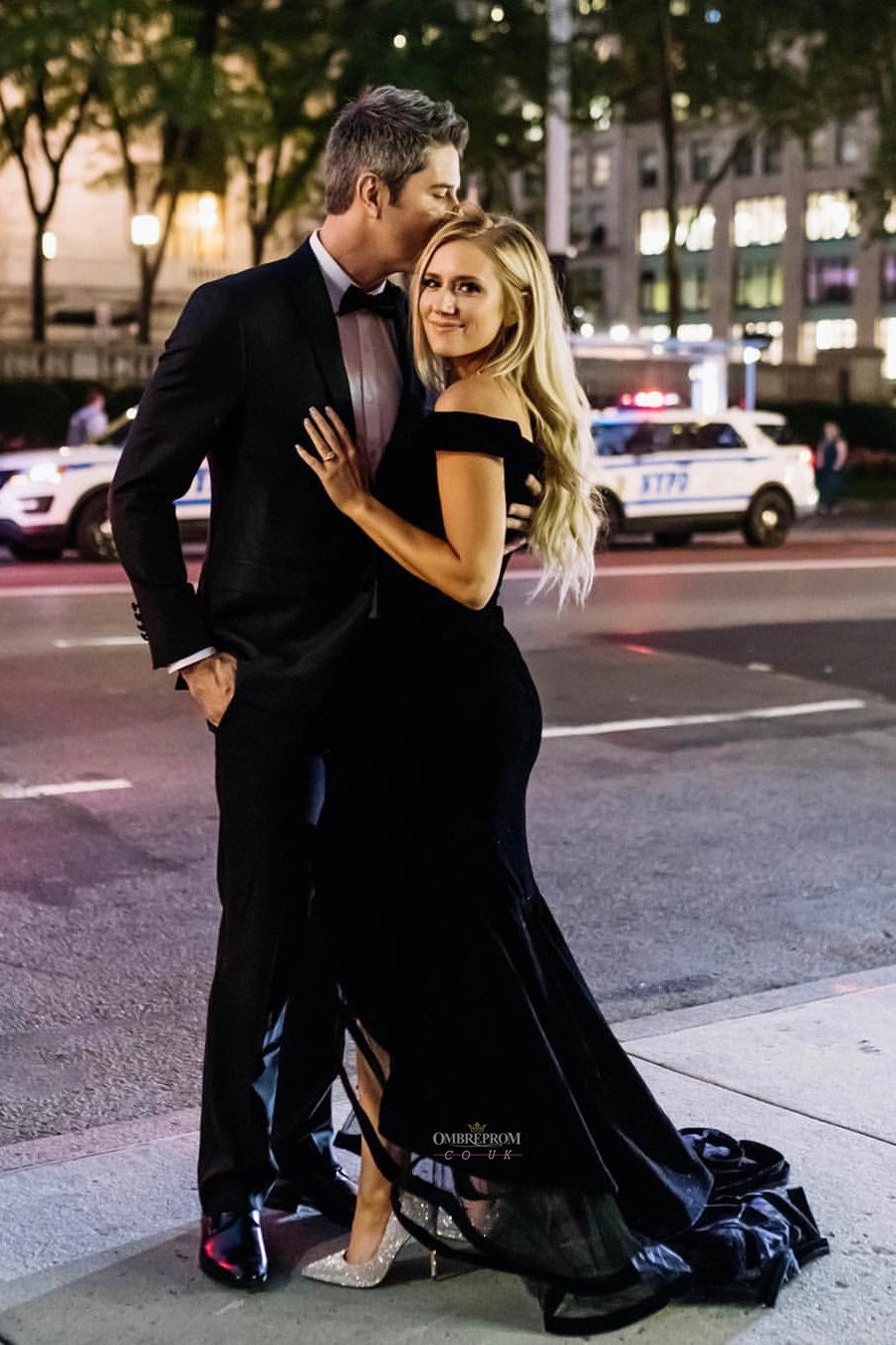 black off the shoulder mermaid long prom party dress with split