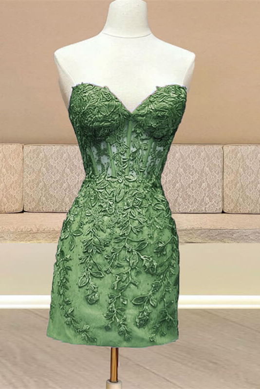 corset lace bodycon homecoming dress sleeveless sweetheart party dress