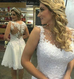 cute short wedding dress lace applique beaded bridal gown
