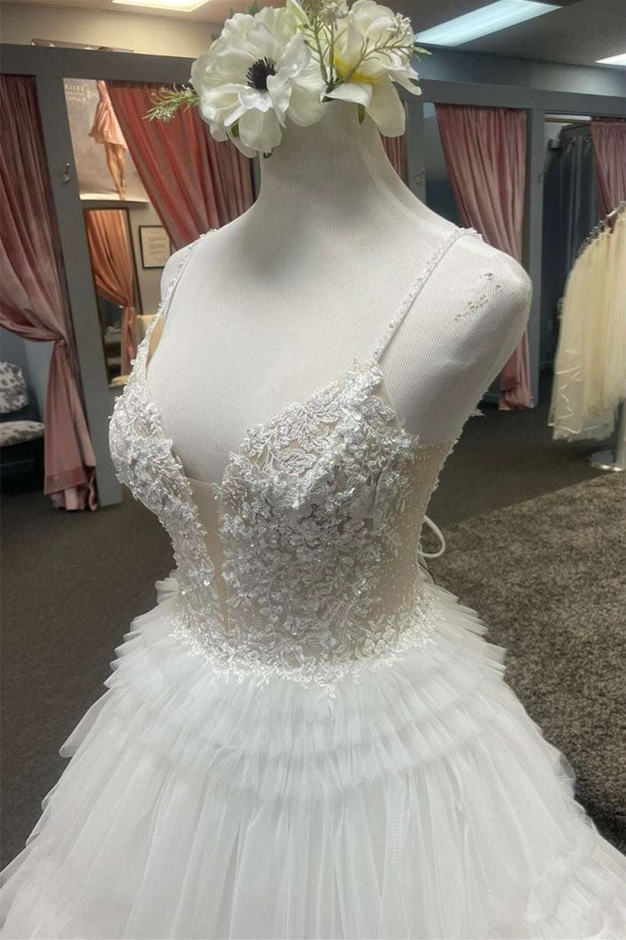 long prom dress with layered princess appliques beading party dresses