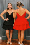 shiny princess tiered tulle short homecoming dresses cute sweet 16 dresses