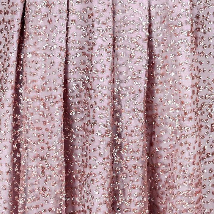 glitter spaghetti straps rose gold backless prom evening dress with split