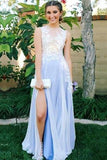 graduation party dresses for teens long chiffon prom dress with slit