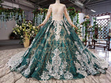 long sleeve appliques beading quinceanera dresses ball gown vintage wedding dress