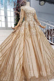Ball Gown Quinceanera Dresses Sequins Vintage Wedding Dress With Appliques MP198