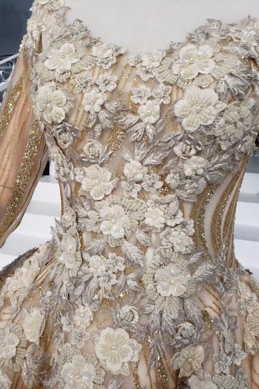 Ball Gown Quinceanera Dresses Sequins Vintage Wedding Dress With Appliques MP198