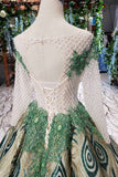 luxurious sequins beaded long sleeves ball gown quinceanera gown