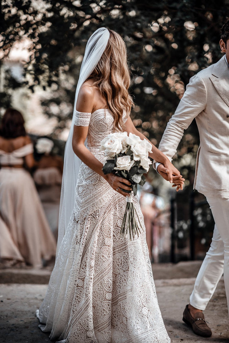 ivory lace country wedding dresses sweetheart beach mermaid bridal gown