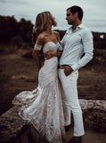 ivory lace country wedding dresses sweetheart beach mermaid bridal gown