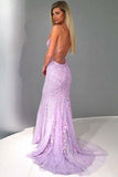 mermaid backless light sky blue prom dress tulle spaghetti appliques evening gown
